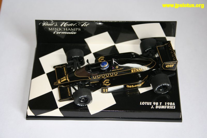 Dumfries John Player Special Lotus 98T 1986 Minichamps 430860011